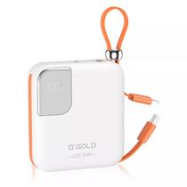 Carregador Portátil AGold BTE-48A Power Bank Turbo 22.5W 10.000mah Usb-C e Lightning