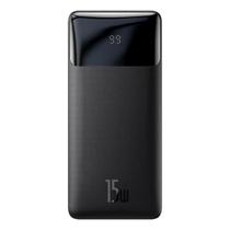 Carregador Portátil Baseus Bipow Digital Display Power Bank 20000mAh 15W Preto Carregador Portátil Baseus Bipow Digital Display Power Bank 20000mAh 15W Preto