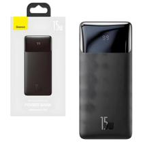 Carregador Portátil Bipow Display Digital Power Bank 10000mAh 15W Preto Baseus