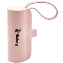 Carregador Portatil Blulory Capsule 5.000 Mah 2 Saidas Lightning e USB-C - Rosa