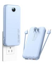 Carregador portátil citicr 12000mAh com cabos e plugues integrados