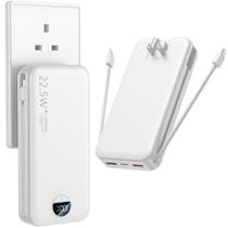 Carregador portátil Ffnpua 20000mAh USB C Power Bank com plugue de parede Carregador portátil Ffnpua 20000mAh USB C Power Bank com plugue de parede