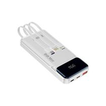 Carregador portátil HREBOS PB-202 - Branco potência de saída de 22W e 10000AH de Capacidade Carregador portátil HREBOS PB-202 - Branco potência de saída de 22W e 10000AH de Capacidade
