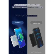 Carregador Portátil Magnético Indução Sem Fio Compativel com iPhone 11 12 13 14 15 16 17 Power Bank Rápido e eficaz