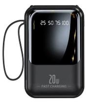 Carregador Portatil mini 10.000mAh Kapbom Power Bank LCD Preto