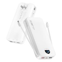 Carregador portátil para celular citicr 20000mAh 22,5W Tipo C branco