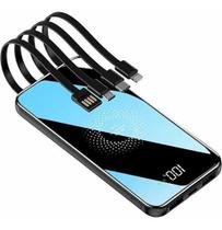 Carregador Portátil Por Indução Com 4 Cabos Inclusos 20000mha