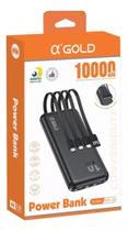 Carregador Portátil Power Bank 10.000mAh A'Gold BTE-29 4 em 1
