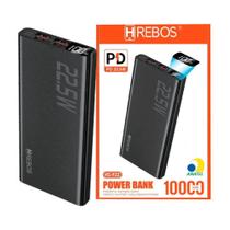 Carregador Portátil Power Bank 10.000mah Rápido Display - HREBOS Carregador Portátil Power Bank 10.000mah Rápido Display - HREBOS