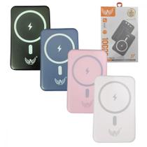 Carregador Portátil Power Bank 10000mAh Sem Fio por INDUÇÃO Altomex AL-786 (***DISPONÍVEL SOMENTE BRANCO)