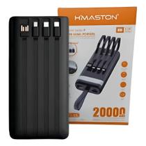 Carregador Portátil Power Bank 20.000mah Rápido Com Display Cor Preto