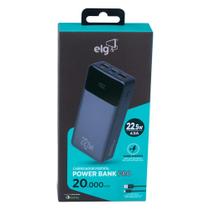 Carregador Portátil Power Bank 20000mAh ELG PB200-BK Preto