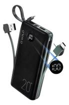 Carregador Portátil Power Bank 20000mah Super Turbo Carga Rápida Original Para Usb Tipo-c V8 Ios Lightining Homologado Anatel