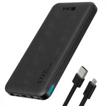 Carregador Portátil Power Bank Bateria 10000mah 1hora Preto