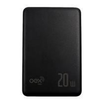 Carregador portatil power bank slim oex pb400 5000mah preto