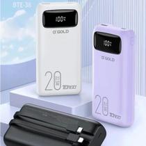 Carregador Portátil Powerbank 2 Cabos 20000mAh (BTE-38) Roxo