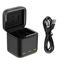 Carregador Portátil Telesin para GoPro Hero 13 - Carregamento Rápido com 3 Slots