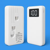 Carregador Portátil Turbo 20000mAh USB 3 em 1