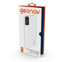 Carregador Portátil Universal Geonav, 10000 mAh, Branco - PB10KWT Carregador Portátil Universal Geonav, 10000 mAh, Branco - PB10KWT