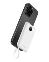 Carregador portátil WeeFancy Mini 10000mAh com cabos embutidos Carregador portátil WeeFancy Mini 10000mAh com cabos embutidos