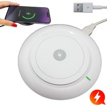 Carregador Portátil Wireless 15W Entrada USB-C e Cabo Incluso Carregamento Eficiente LE520BR