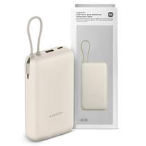 Carregador Portátil Xiaomi 33W PB2030MI Power Bank 20000mAh (Cabo Integrado) Bege