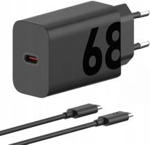 Carregador Potente 68W Super Turbo USB-C + Cabo Tipo C Carregamento Rápido Universal