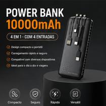 Carregador Power Bank 10000mAh/5V/2A Turbo Carregador Portátil 3 em 1 Kapbom Carregador Power Bank 10000mAh/5V/2A Turbo Carregador Portátil 3 em 1 Kapbom