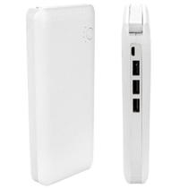 Carregador Power Bank 10000Mah Universal Para Celular Com 3 Portas Usb Pb-Mx10 Branco PB-MX10 EXBOM