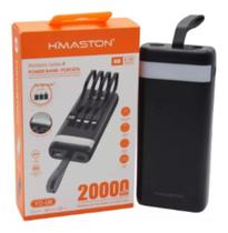 Carregador Power Bank Com Luz Led Turbo 20.000mah YD-06 Preto Carregador Power Bank Com Luz Led Turbo 20.000mah YD-06 Preto