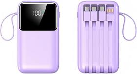 Carregador Power Bank Portátil Turbo 20000mah Carga Rápida Usb Tipo C Display Digital Bateria Externa Celular Compatível Com Samsung Xiaomi Mot