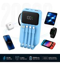 Carregador Power Bank Portátil Turbo 20000mah Carga Rápida Usb Tipo C Display Digital Bateria Externa Celular Compatível Com Samsung Xiaomi Mot Carregador Power Bank Portátil Turbo 20000mah Carga Rápida Usb Tipo C Display Digital Bateria Externa Celular Compatível Com Samsung Xiaomi Mot