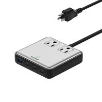 Carregador Power Strip Sharge 6 em 1 GaN PD de 100 W, cabo de 1,5 m Carregador Power Strip Sharge 6 em 1 GaN PD de 100 W, cabo de 1,5 m
