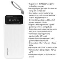 Carregador Powerbank Portátil 10.000mAh turbo TK1003 4 conectores e indicador de led