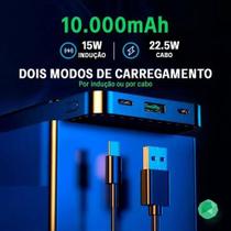 Carregador Powerbank Portátil Indução Rápido Turbo 10000mah