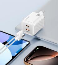 Carregador premium turbo pd45w c/ cabo usb-c/usb-c crg-219c