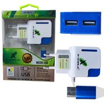 Carregador Rápido 3.1A 2USB Para Samsung J7 J8 A10 Micro USB