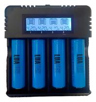 Carregador Rapido 4 Baterias 18650 26650 Display Quadruplo 127/220v - Enviamos no mesmo dia
