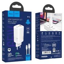 Carregador Rápido 65W Hoco. Gan Pd 2 Usb-C 1 Usb-C Portátil