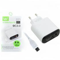 Carregador Rápido 9.1A 48W USB Tipo-C C/ Cabo
