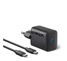Carregador Rápido Anker USB-C de 30W Com Cabo Usb-c 1,5m