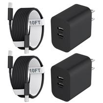 Carregador rápido Auorld 20W de porta dupla USB C para telefone 15 16 Pro Max