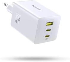 Carregador rápido Baseus Enerfill 100W GaN6 PD PPS 2x USB C + 1x USB-A - (Branco)
