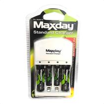 Carregador Rapido Bivolt 4 Pilhas Recarregável Aa Bateria 9V