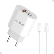 Carregador Rápido Celular Entradas Usb E Pd - Proteção Total