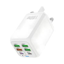 Carregador Rápido De 120W Com 6 Portas, Adaptador De Parede Dual PD QC3.0 USB-C Para iPhone, Carregador Rápido De 120W Com 6 Portas, Adaptador De Parede Dual PD QC3.0 USB-C Para iPhone,