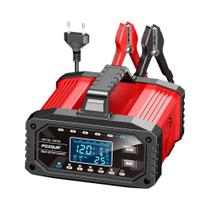 Carregador Rápido De Bateria Automotiva 300W Com Display LCD Automático 12V 24V Múltiplas Proteções