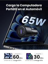 Carregador rápido de Carro UGREEN 69W USB-A + USB-C ( PD3.0 QC 4.0 ) isqueiro Compatível 65W 45W 30W