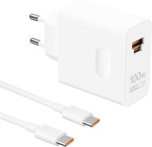 Carregador Rápido de parede Original HUAWEI Superpower máx. 100W Porta 2 em 1 USB A e USB C Bivolt 110V 220V.