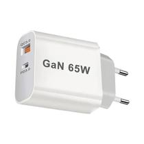 Carregador Rápido GaN USB-C De 65W PD3.0 Com Duas Portas Para iPhone 15, Xiaomi POCO, Samsung, Carregador Rápido GaN USB-C De 65W PD3.0 Com Duas Portas Para iPhone 15, Xiaomi POCO, Samsung,